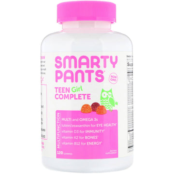 SmartyPants, Teen Girl Complete, Lemon Lime, Mixed Berry, and Sour Apple, 120 Gummies