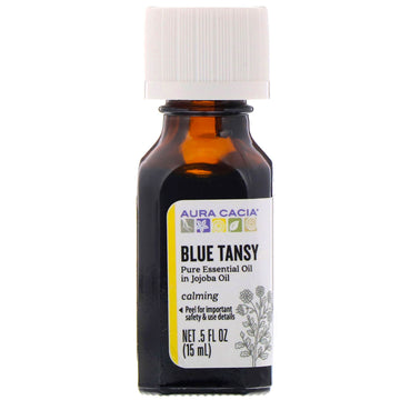 Aura Cacia, Pure Essential Oil In Jojoba Oil, Blue Tansy, .5 fl oz (15 ml)