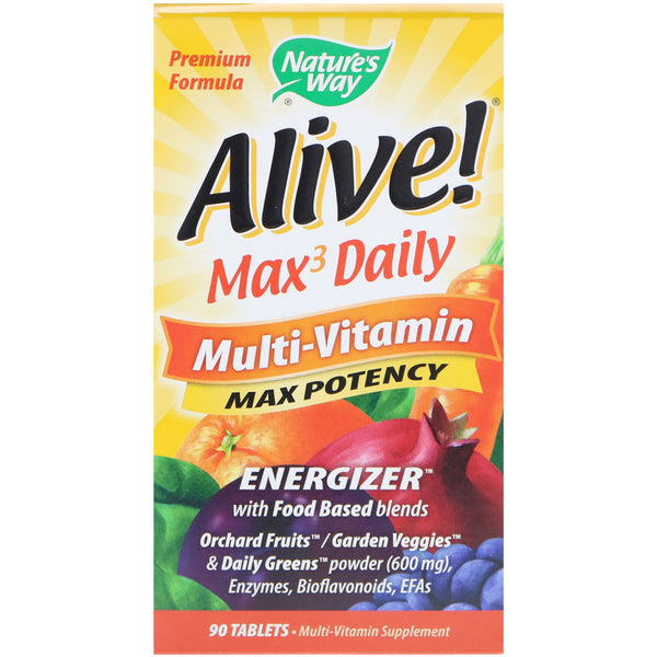 Nature's Way, Alive! Max3 Daily, Multi-Vitamin, 90 Tablets - The Supplement Shop
