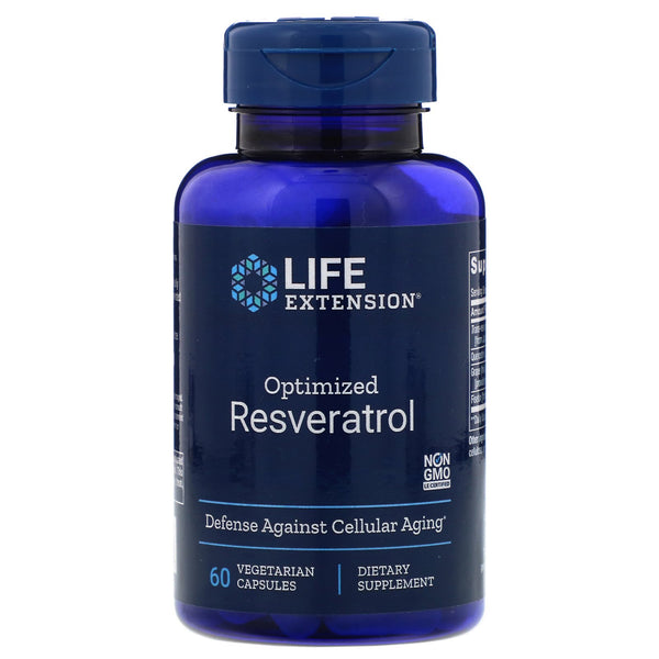 Life Extension, Optimized Resveratrol, 60 Vegetarian Capsules - The Supplement Shop
