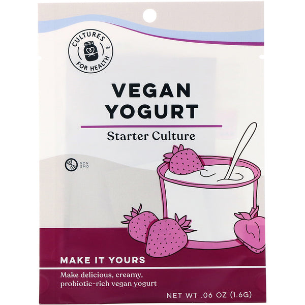 Cultures for Health, Vegan Yogurt, 4 Packets, .06 oz (1.6 g) - The Supplement Shop