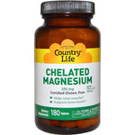 Country Life, Chelated Magnesium, 250 mg, 180 Tablets - The Supplement Shop
