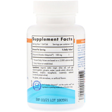 Nordic Naturals, CoQ10 Ubiquinol, 100 mg, 60 Soft Gels