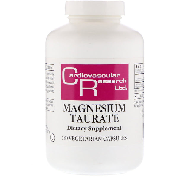 Cardiovascular Research, Magnesium Taurate, 180 Vegetarian Capsules - The Supplement Shop