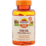 Sundown Naturals, Fish Oil, 1,000 mg, 72 Softgels - The Supplement Shop