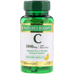 Nature's Bounty, Vitamin C with Rose Hips, 1,000 mg, 100 Coated Caplets - The Supplement Shop