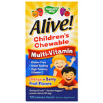 Nature's Way, Alive! Children's Chewable Multi-Vitamin, Orange + Berry Fruit Flavors, 120 Chewable Tablets - The Supplement Shop