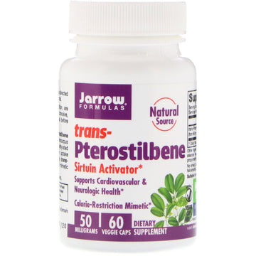 Jarrow Formulas, Trans-Pterostilbene, 50 mg, 60 Veggie Caps