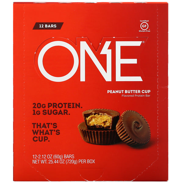One Brands, One Bar, Peanut Butter Cup, 12 Bars, 2.12 oz (60 g) Each - The Supplement Shop