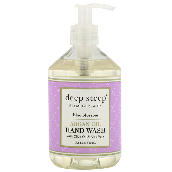 Deep Steep, Argan Oil Hand Wash, Lilac Blossom, 17.6 fl oz (520 ml) - The Supplement Shop