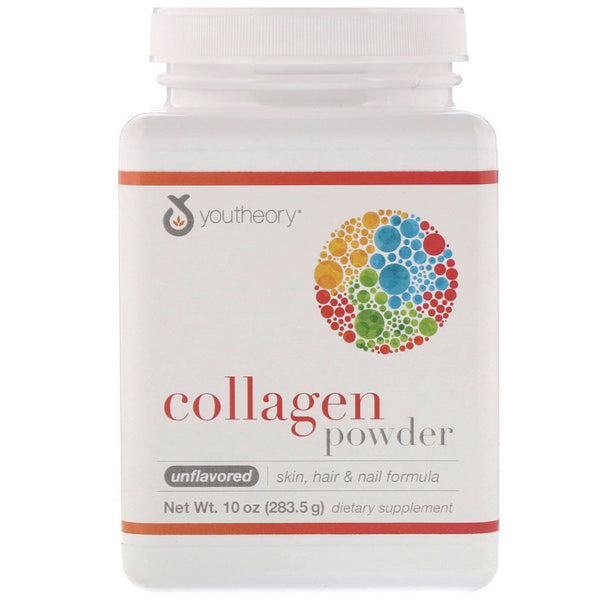 Youtheory, Collagen Powder, Unflavored, 10 oz (283.5 g) - The Supplement Shop
