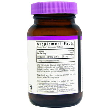 Bluebonnet Nutrition, CellularActive CoQ10, Ubiquinol, 50 mg, 60 Vegetarian Softgels