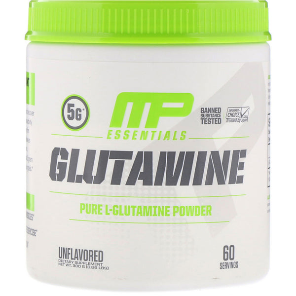 MusclePharm, Glutamine Essentials, Unflavored, 0.66 lb (300 g) - The Supplement Shop