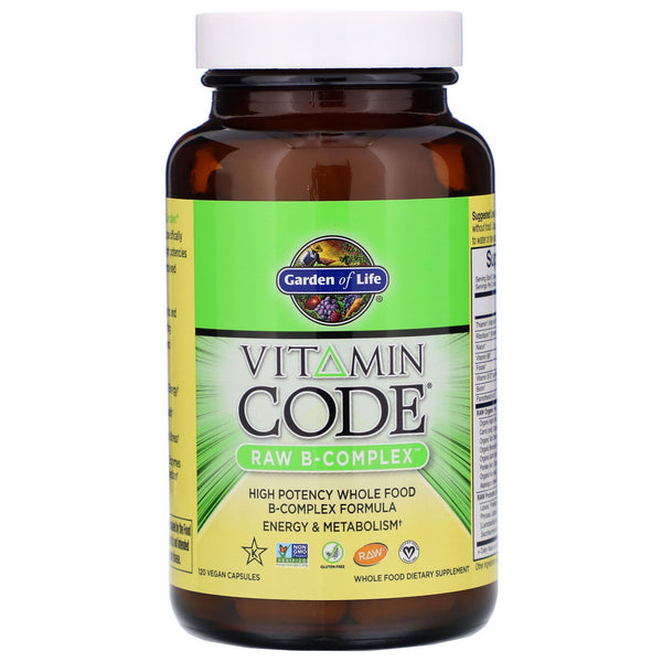 Garden of Life, Vitamin Code, RAW B-Complex, 120 Vegan Capsules - The Supplement Shop