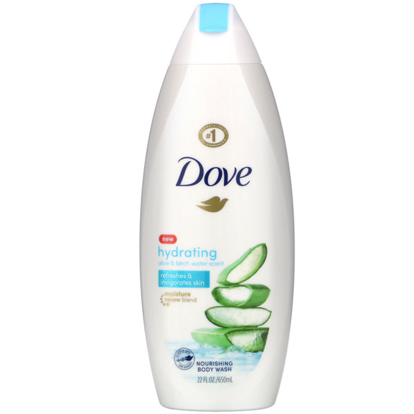 Dove, Nourishing Body Wash, Hydrating, Aloe & Birch Water Scent, 22 fl oz (650 ml) - The Supplement Shop