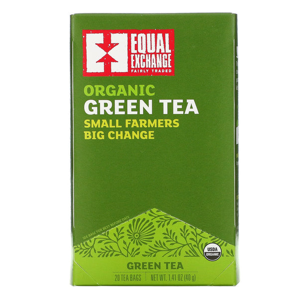 Equal Exchange, Organic Green Tea, 20 Tea Bags, 1.41 oz (40 g) - The Supplement Shop