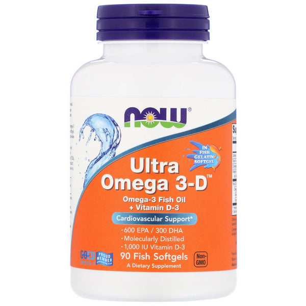 Now Foods, Ultra Omega 3-D, 90 Fish Softgels - The Supplement Shop