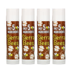 Sierra Bees, Organic Lip Balms, Coconut, 4 Pack, .15 oz (4.25 g) Each - The Supplement Shop
