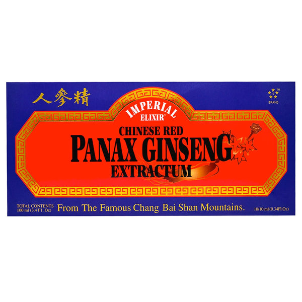 Imperial Elixir, Chinese Red Panax Ginseng Extractum, 10 Bottles, 0.34 fl oz (10 ml) Each - The Supplement Shop
