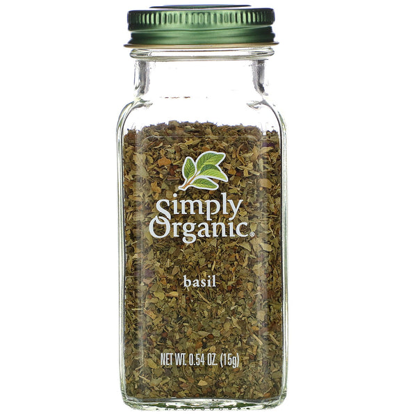 Simply Organic, Basil, 0.54 oz (15 g) - The Supplement Shop