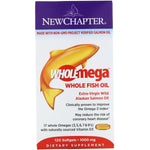 New Chapter, Wholemega, Extra-Virgin Wild Alaskan Salmon, Whole Fish Oil, 1,000 mg, 120 Softgels - The Supplement Shop