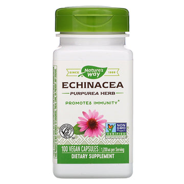 Nature's Way, Echinacea Purpurea Herb, 1,200 mg, 100 Vegan Capsules