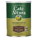 Cafe Altura, Organic Coffee, House Blend, Dark Roast, Ground, 12 oz (340 g) - The Supplement Shop