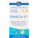 Nordic Naturals, Omega-3D, Lemon, 1000 mg, 60 Soft Gels - The Supplement Shop