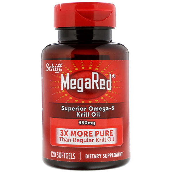 Schiff, MegaRed, Superior Omega-3 Krill Oil, 350 mg, 120 Softgels - The Supplement Shop