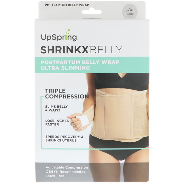 UpSpring, Shrinkx Belly, Postpartum Belly Wrap, Size L/XL, Nude - The Supplement Shop