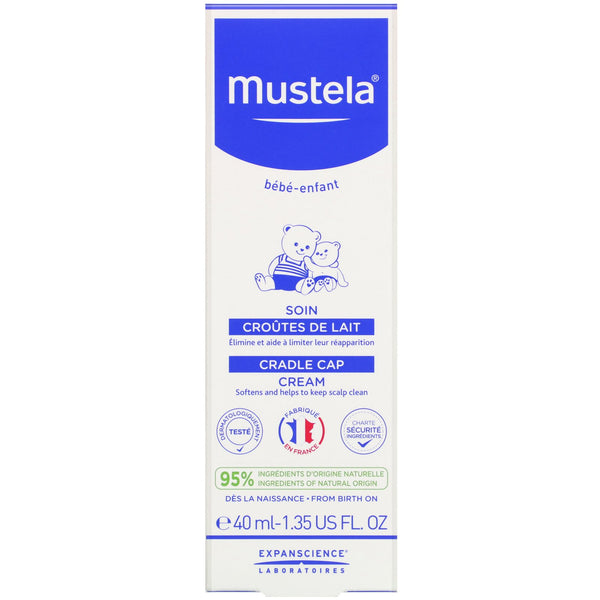 Mustela, Cradle Cap Cream, 1.35 fl oz (40 ml) - The Supplement Shop