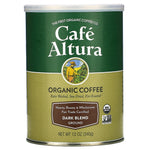 Cafe Altura, Organic Coffee, Dark Blend, Ground, 12 oz (340 g) - The Supplement Shop