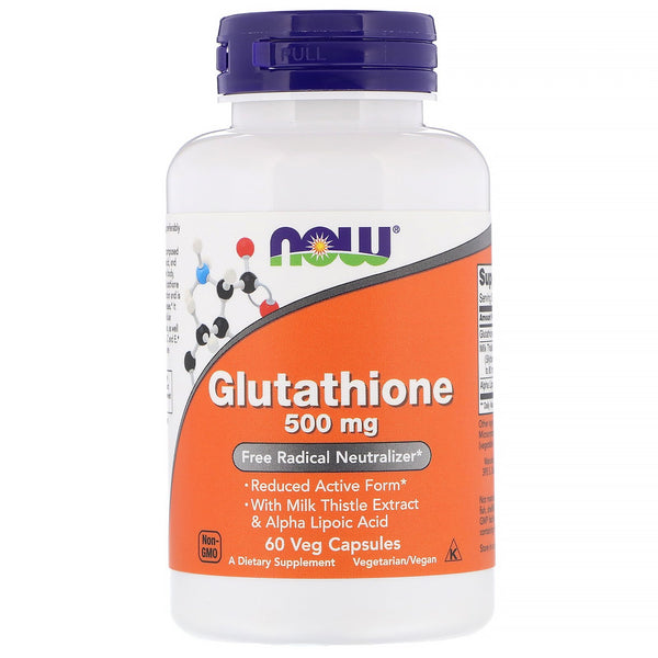 Now Foods, Glutathione, 500 mg, 60 Veg Capsules - The Supplement Shop