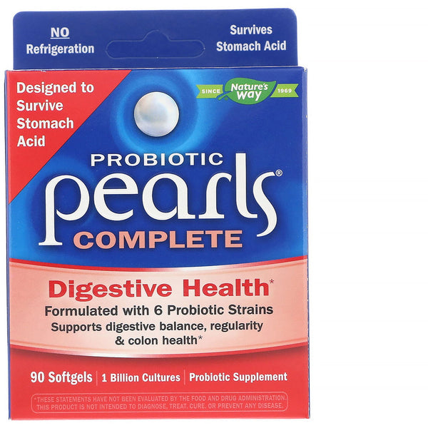 Nature's Way, Probiotic Pearls Complete, 90 Softgels - The Supplement Shop