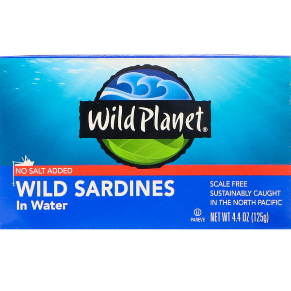 Wild Planet, Wild Sardines In Water, No Salt Added, 4.4 oz (125 g) - The Supplement Shop