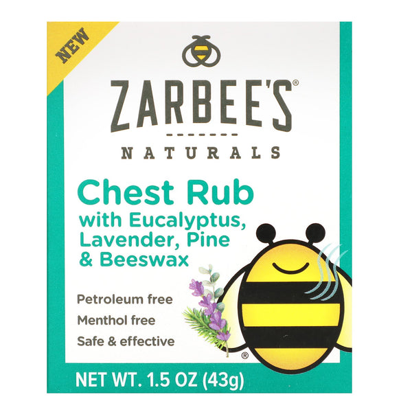 Zarbee's, Chest Rub with Eucalyptus, Lavender, Pine & Beeswax, 1.5 oz (43 g) - The Supplement Shop