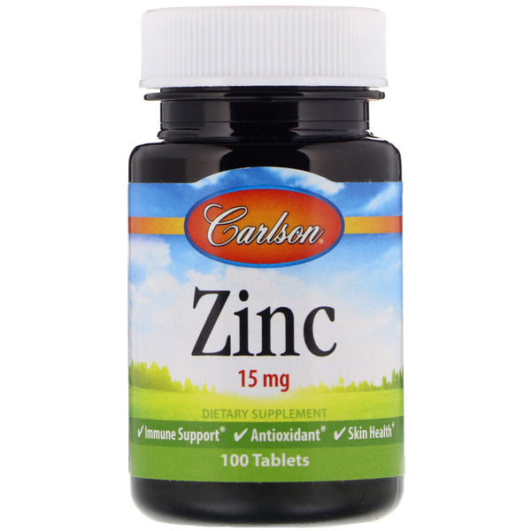 Carlson Labs, Zinc, 15 mg, 100 Tablets - The Supplement Shop