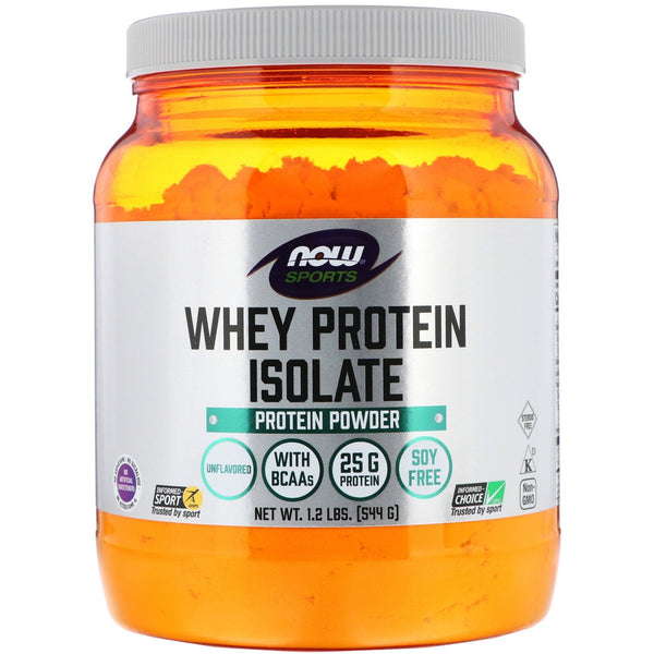 Now Foods, Sports, Whey Protein Isolate, Unflavored, 1.2 lbs (544 g) - The Supplement Shop