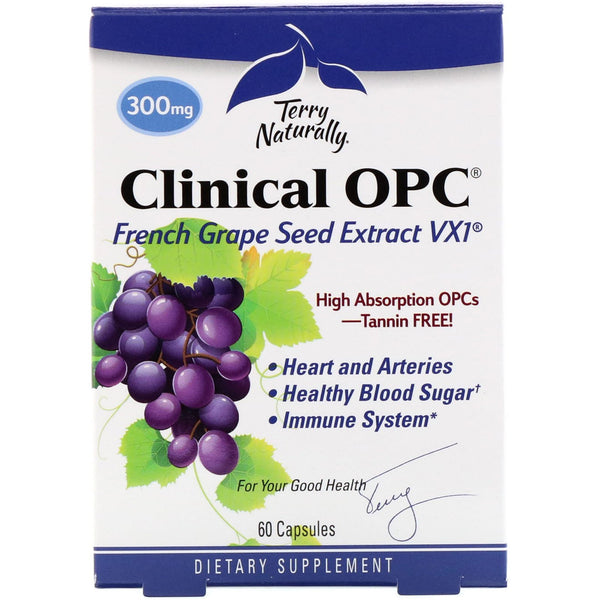 EuroPharma, Terry Naturally, Clinical OPC, 300 mg, 60 Capsules - The Supplement Shop