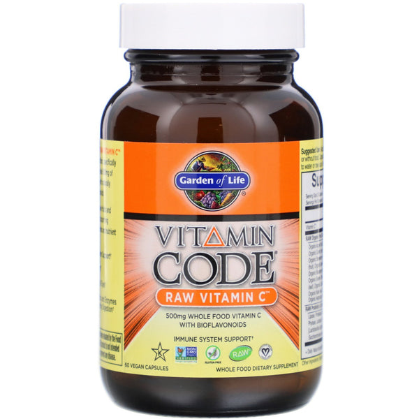 Garden of Life, Vitamin Code, RAW Vitamin C, 60 Vegan Capsules - The Supplement Shop