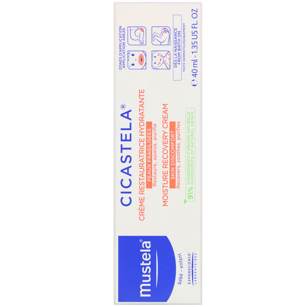 Mustela, Cicastela Moisture Recovery Cream, 1.35 fl oz (40 ml) - The Supplement Shop