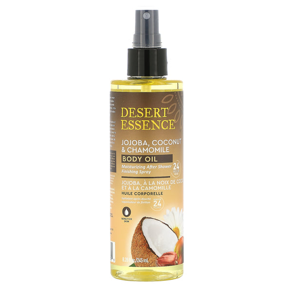Desert Essence, Jojoba, Coconut & Chamomile Body Oil, 8.28 fl oz (245 ml) - The Supplement Shop