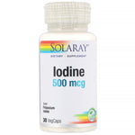 Solaray, Iodine from Potassium Iodide, 500 mcg, 30 VegCaps - The Supplement Shop