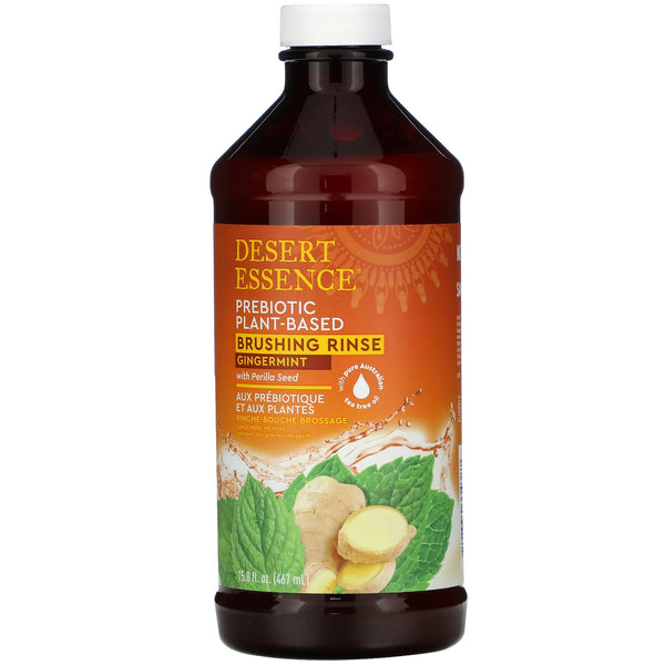 Desert Essence, Prebiotic, Plant-Based Brushing Rinse, Gingermint, 15.8 fl oz (467 ml) - The Supplement Shop