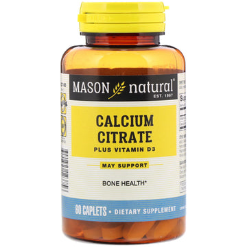 Mason Natural, Calcium Citrate Plus Vitamin D3, 60 Caplets