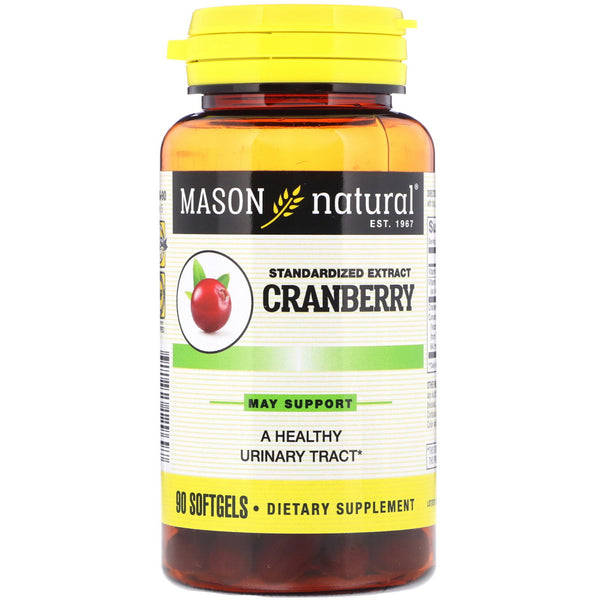 Mason Natural, Standardized Cranberry Extract, 90 Softgels - The Supplement Shop