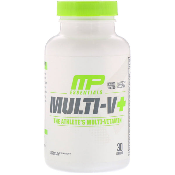 MusclePharm, Essentials, Multi-V+, The Athlete's Multi-Vitamin, 60 Tablets - The Supplement Shop