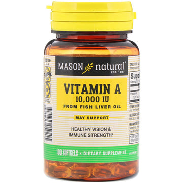 Mason Natural, Vitamin A, 10,000 IU, 100 Softgels
