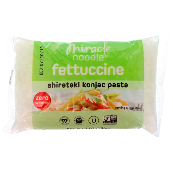 Miracle Noodle, Shirataki Konjac Pasta, Fettuccini, 7 oz (200 g) - The Supplement Shop
