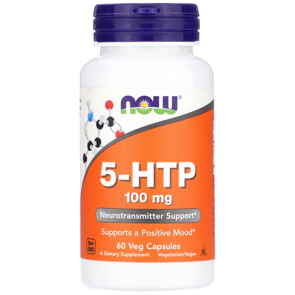 Now Foods, 5-HTP, 100 mg, 60 Veg Capsules - The Supplement Shop